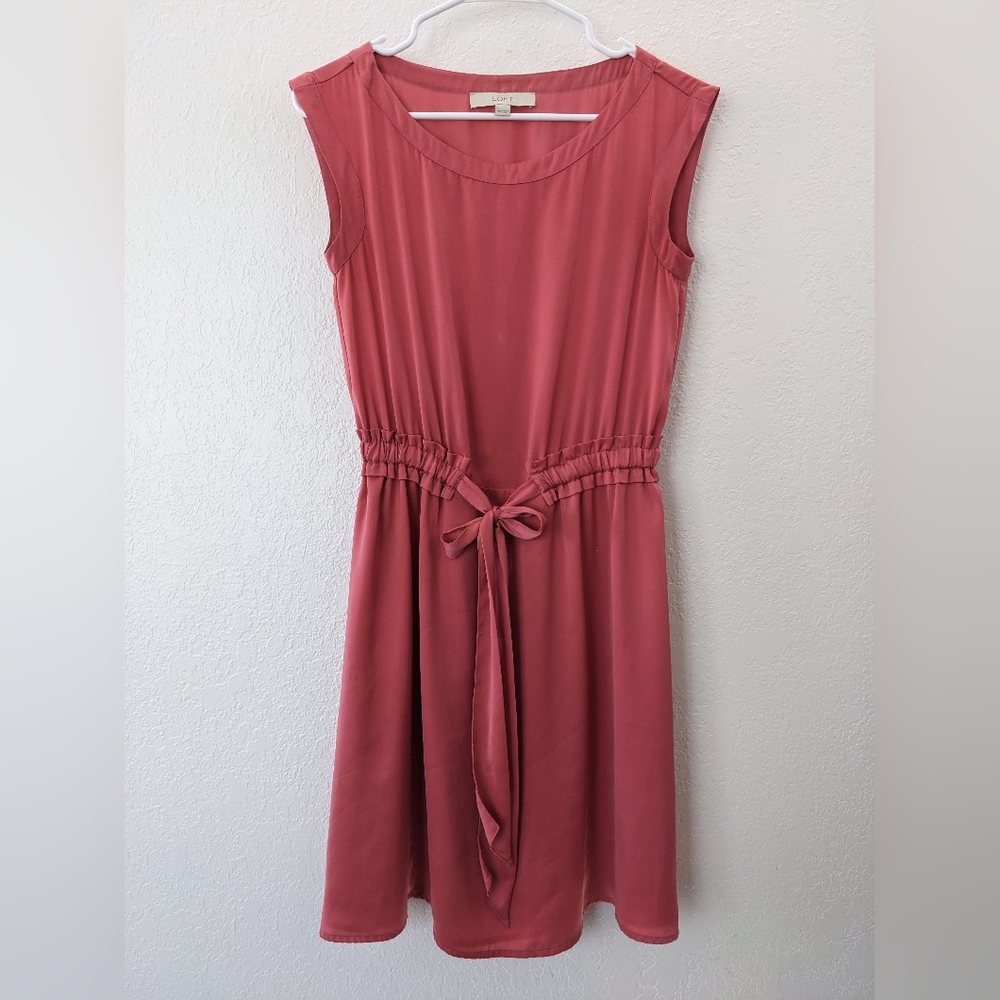 LOFT Coral Pink Tie Waist Size XS